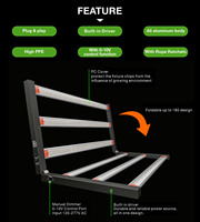 HongYi 1500W + 100W 12Bar LED élèvent la lumière contrôle double canal avec large spectre PPE 3.0umol/J hydroponique spectre complet + FR & UV
