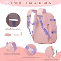 Ensemble de sacs à dos 3 pièces pour filles avec boîte à lunch et trousse en cuir synthétique microfibre, motif dessin animé Kawaii, fermeture éclair, pour l'école et le collège