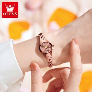 Reloj OLEVS 7082 Original para <span class=keywords><strong>Mujer</strong></span>, Elegante Estilo Coreano, Acero de Tungsteno, Reloj de Pulsera de Cuarzo Original, Regalo de Lujo para <span class=keywords><strong>Mujer</strong></span> - Product Image 3