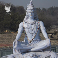 Inde style Shiva statue personnalisé grande taille religieux main imploré pierre marbre sculpture à vendre