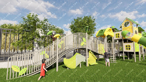 Toboggan en plastique pour enfants <span class=keywords><strong>Alice</strong></span> pour les jardins d'enfants et les terrains de jeux - Mobilier de terrain de jeux éducatif - Product Image 3