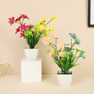 Yiwu Datuo Floristería, Flores Artificiales, Plantas en Maceta de 14x22 cm, Decoración Realista para el Hogar, Adorno de Escritorio - Product Image 2