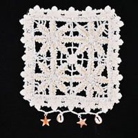 Motifs en dentelle crochetée tressée personnalisés avec des paillettes brillantes pour la décoration de vêtements et de robes pour femmes