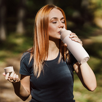 Botella de Agua Aislada de Acero Inoxidable con Tapa Múltiple, Tapa a Prueba de Fugas para Bebidas Frías/Calientes, Gimnasio, Deportes, Viajes, Libre de BPA, Portátil