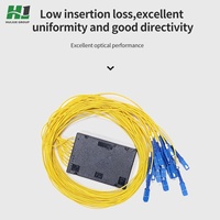Splitter PLC Optik Tipe HJ ABS, Seragam Tinggi, Tahan Korosi, SC APC Single Mode, untuk Jaringan Fiber Optik FTTH FTTx ODN