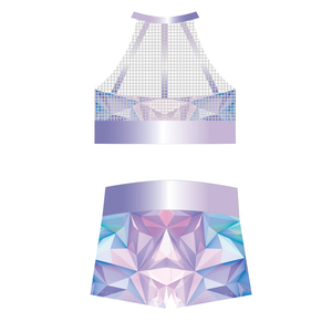 Diamantes de imitación de muestra gratis los niños sublimado impresión lírica alegría danza trajes para niñas - Product Image 5