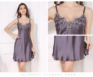 Robe de chambre <span class=keywords><strong>en</strong></span> <span class=keywords><strong>soie</strong></span> pour femmes, <span class=keywords><strong>kimono</strong></span> <span class=keywords><strong>court</strong></span>, peignoir, chemise de nuit, 100% <span class=keywords><strong>soie</strong></span> pour femmes - Product Image 6