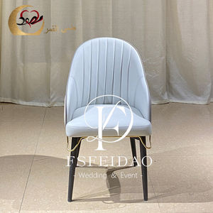 Chaise de salle à manger élégante et moderne avec coussin en cuir - Product Image 6