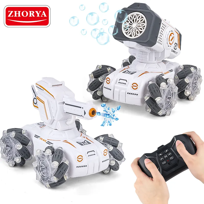 Zhorya 2.4GHz Electric Gesture RC Drifting water bomb tank 12-Hole Bubble Remote Control toy