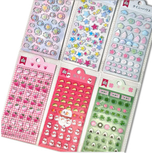 thumbnail image 2 of 300Pcs Kawaii Cartoon 3D Relief Sticker Cute Crystal Jelly Patch For Mobile Phone Case Mirror Scrapbook Journal Animal Deco 2 of 9