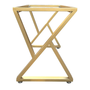 Milieu moderne industriel métal acier Table support jambes support <span class=keywords><strong>pied</strong></span> or bricolage meubles jambes bureau Table à manger cadre - Product Image 6