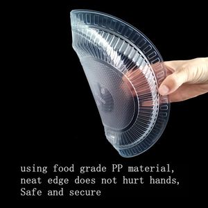 Assiettes jetables en plastique à 3 compartiments, transparentes/blanches, avec logo personnalisé, utilisables au <span class=keywords><strong>micro</strong></span>-ondes, de qualité alimentaire, pour les fêtes - Product Image 6