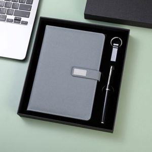 Stock A5 Business Notebook and Metal <b>Pen</b> <b>Refill</b> Gift Sets Wholesale Gift Sets for Men Thickened Notepad Working Meeting Gift Set - Product Image 2