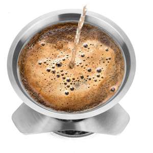 <span class=keywords><strong>New</strong></span> Paperless nhãn Cone lọc Tái sử dụng Pour Over Cone cà phê nhỏ giọt lưới lọc cà phê 304 thép không gỉ lọc cà phê - Product Image 4