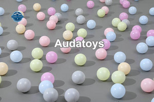 Balles en plastique souple PE de couleur macaron unisexe de 7 cm, sans BPA, résistantes aux chocs, jeu de balles amusantes pour enfants - Product Image 3