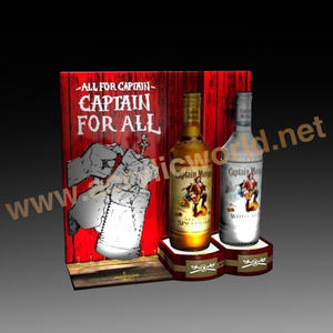 Support d'affichage de bouteilles de vin en acrylique LED de bureau, écologique, pour publicité, avec logo personnalisé et quatre packs - Product Image 1