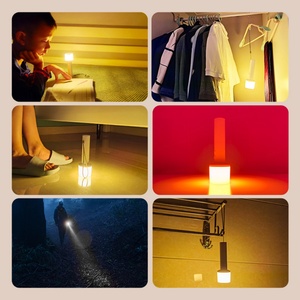 NOUVEAU - Lampe torche d'urgence portable multifonction 3-en-1 rechargeable par USB-C, alimentée par batterie, lampe de nuit, lampes à capteur LED - Product Image 5