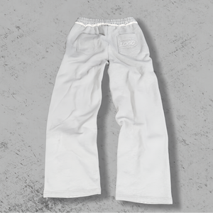 Pantalones de hombre de pierna recta estilo rayas personalizados de fabricante pantalones de chándal de cintura de lana desgastados sueltos informales para hombres - Product Image 2