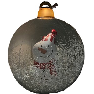 Bola de Navidad inflable de PVC con diseño de Papá Noel, adorno colgante redondo para decoración navideña - Product Image 5
