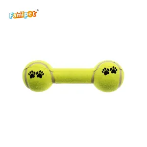 Оптовая продажа, прочные Плюшевые Интерактивные жевательные игрушки Famipet для собак, теннисные мячи