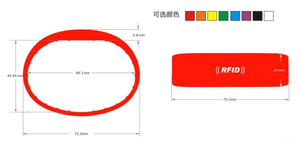 Bracelet RFID en silicone coloré EM Ring <span class=keywords><strong>Silim</strong></span> 125KHZ 13.56MHZ pour contrôle d'accès et gestion des présences - Vente en gros - Product Image 2