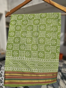 ผ้าพันคอผ้าโสร่งพิมพ์ลายดอกไม้ทำจากไม้ทำด้วยมือชุดชายหาดผ้าฝ้ายน้ำหนักเบาสำหรับผู้หญิงผ้าพันคอ Bagru หรูหรา - Product Image 3