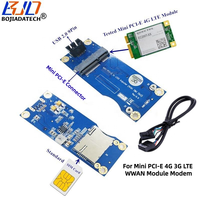 Câble adaptateur de signal USB 2.0 9 broches vers Mini PCI-E MPCIe pour module sans fil, avec support pour 1 carte SIM, version 5.0, pour modem 4G 3G WWAN LTE
