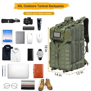 Nouveau design, sac à dos de randonnée de grande capacité 50L, sac à dos d'assaut de 3 jours, imperméable, Oxford durable, sacs à dos tactiques Molle - Product Image 3