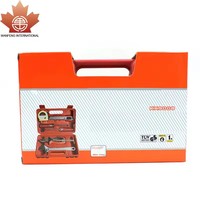 Kit de herramientas doméstico de 8 piezas con estuche de plástico, incluye llave, alicates, destornilladores, cinta métrica, caja de herramientas básica de alta calidad