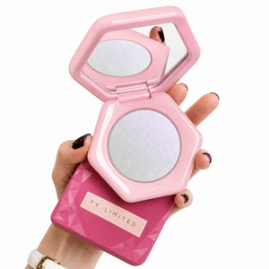 Iluminador Facial y Corporal en Polvo Compacto, Compacto Hexagonal con Espejo, Brillo Superfino, Cosmético Iluminador - Product Image 6