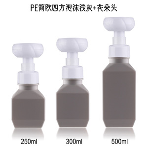 Botella cuadrada estilo europeo de 250ml 500ml con dispensador de espuma esmerilada para gel de ducha, loción y spray. - Product Image 4