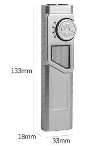 2 Pack Rechargeable EDC Flashlight Portable Aluminum <b>Work</b> <b>Light</b> Magnetic Clip Strobe Mode for Emergency Camping - Product Image 4