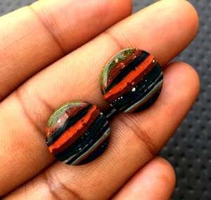 Wholesale Natural <b>Rainbow</b> Calcsilica Semiprecious Stone Beads Loose Gemstone for Jewelry Making Smooth Cabochon Shape - Product Image 2