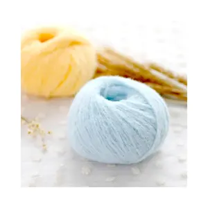 China supplier 100% nylon fancy yarn fluffy pom pom wool hair card hand knitting wool