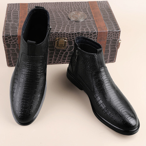 H23005 <span class=keywords><strong>Bottines</strong></span> en cuir véritable pour hommes grande taille, nouvelle vente chaude, chaussures pour hommes de haute qualité - Product Image 3