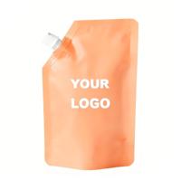 Sachet pré-rempli de lessive liquide réutilisable avec bec verseur d'angle, pochette autoportante sans fermeture éclair, personnalisable avec votre logo