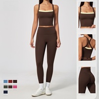 Ensemble de yoga et Pilates pour femmes 6 pièces : Soutien-gorge de sport sans manches à taille élastique et séchage rapide, short taille haute, leggings, veste de fitness