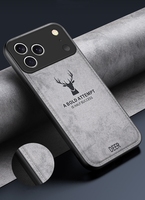 Coque pour iPhone 17 Pro Max, motif cerf, texture tissu, pare-chocs souple en TPU, étui de protection pour téléphones mobiles iPhone 11 12 13 14 15 16e 17