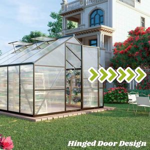 Serra da Giardino 8x14 FT, Serra <span class=keywords><strong>in</strong></span> Policarbonato con Struttura <span class=keywords><strong>in</strong></span> Alluminio, Grande Serra da Giardino con Ingresso - Product Image 4