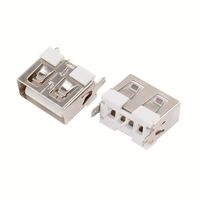 100 pièces prise USB-A femelle bord courbé vertical AF10.0MM corps court connecteur à bouche plate à 180 degrés