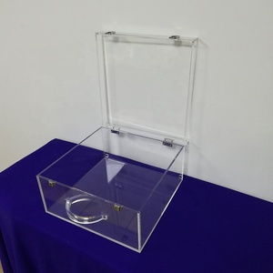 Tùy chỉnh rõ ràng Acrylic lucite Vali/cặp với xử lý rõ ràng trường hợp ngắn gọn quà Tặng cặp - Product Image 3