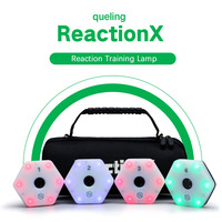Lampe de réaction pour entraînement de basketball, football, taekwondo, tennis, badminton, équipement de vitesse et d'agilité, 4 lumières + application, 30h