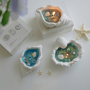 Vỏ nến hình dạng sáp đồ trang trí hương thơm tươi đại dương Seashell Jelly sáp nến thơm bầu không khí lưu niệm - Product Image 1