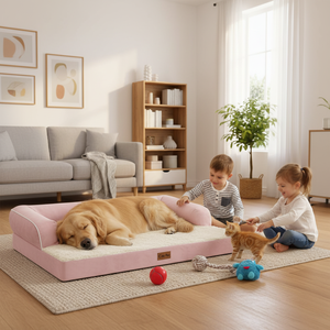 Direkt vom Hersteller Waschbares Kaubeständiges Orthopädisches Faltbares Modisches Haustierbett Beruhigendes Plüsch-Hundebett für Riesenhunde - Product Image 1