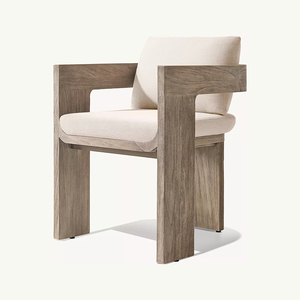 Ensemble de chaises et table de salle à manger en teck pour l'extérieur, ensemble de salle à manger de jardin pour la terrasse extérieure, utilisation en villa - Product Image 2