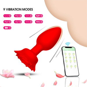 Vibratore Anale Maschile con 10 Modalità, Plug Anale a Forma di Rosa, Massaggiatore Prostatico con Controllo Remoto APP, Giocattoli per Punto G per Uomini - Product Image 2