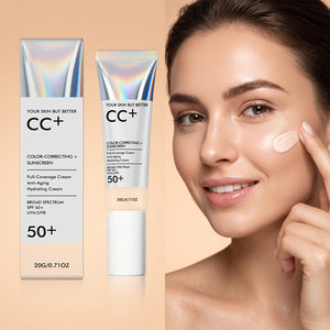 Crème CC longue tenue SPF 50+ à marque privée, imperméable, correcteur professionnel, éclaircissant et unifiant le teint, sans produits chimiques - Product Image 6