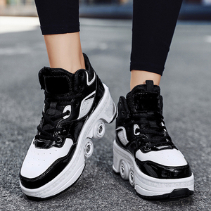 Chaussures à roulettes rétractables à <span class=keywords><strong>4</strong></span> <span class=keywords><strong>roues</strong></span> ZHOYA avec éclairage LED pour enfants et adultes - Product Image 5