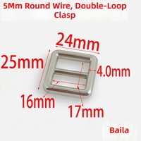 Sangle de 16 mm avec anneau en D en alliage métallique, boucle coulissante réglable à trois positions, quincaillerie pour bagages