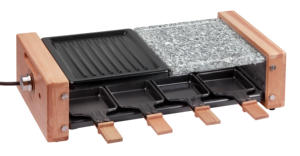 Grill électrique à <span class=keywords><strong>raclette</strong></span> en bois avec contrôle de la température pour la maison, avec poignées en bois - Product Image 2